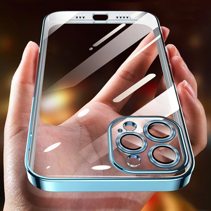 iPhone - Luxury Electroplating Clear Camera Protective Soft TPU Case