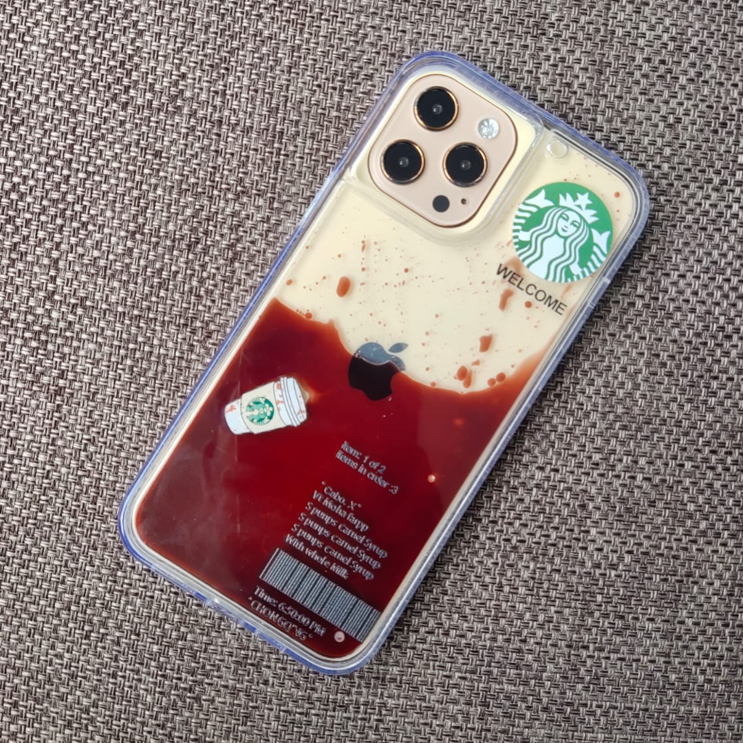 Coffee Edition Floating Gel Liquid Case - iPhone