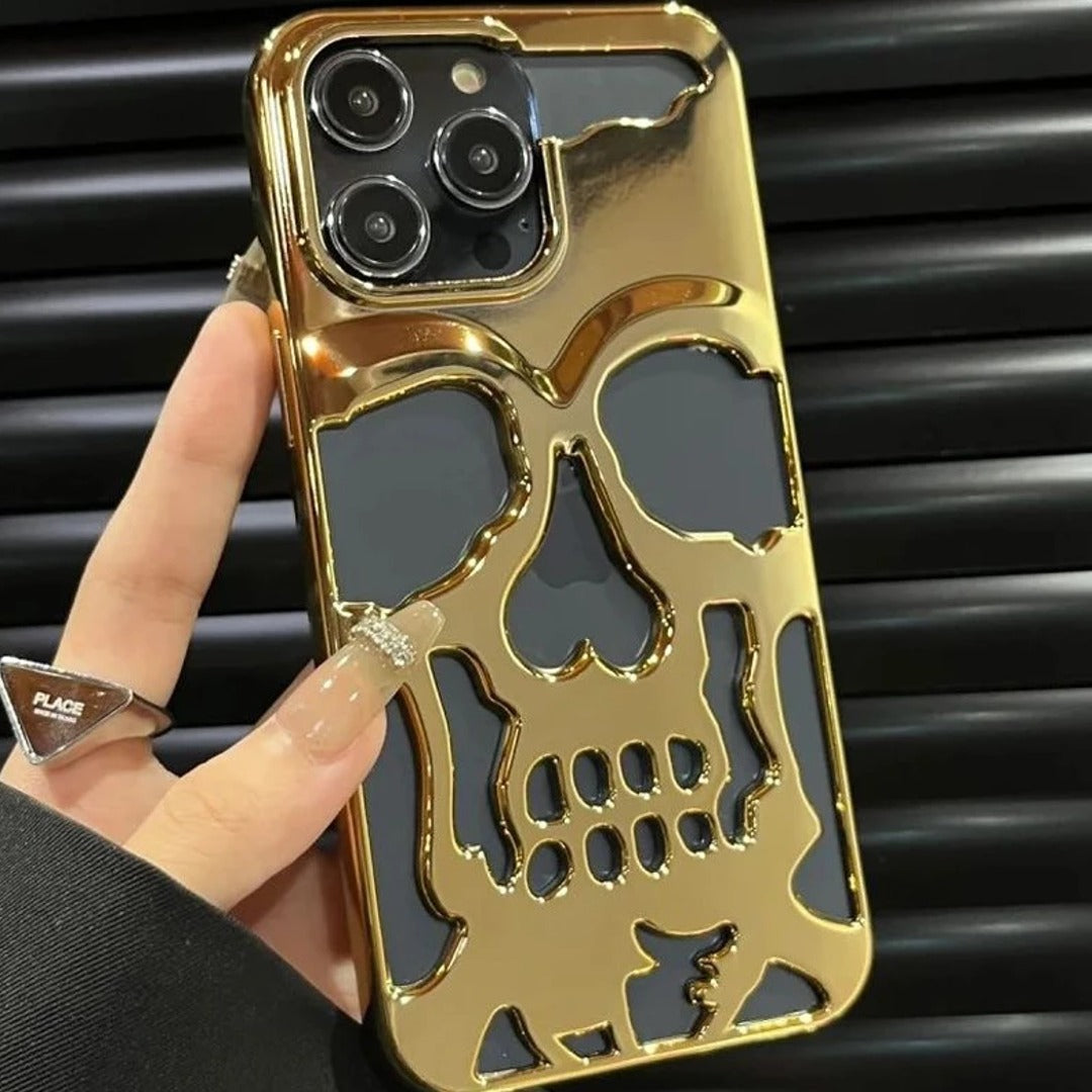 iPhone 15 Series Hollow Skull Design Case