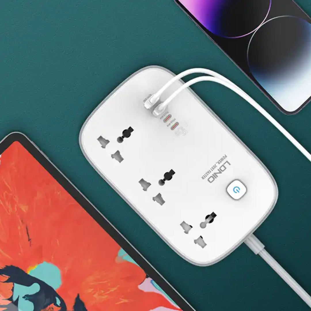 LDNIO Fast Power Socket Hub with USB-C