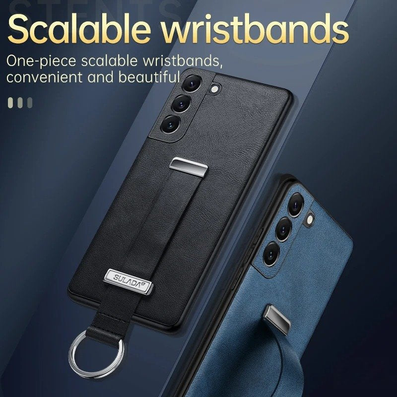 Wristband Leather Shockproof Business Case - Samsung