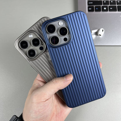 Corrugated Pattern Matte Plating Case - iPhone