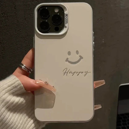 Engraved Joyful Smiley Case - iPhone