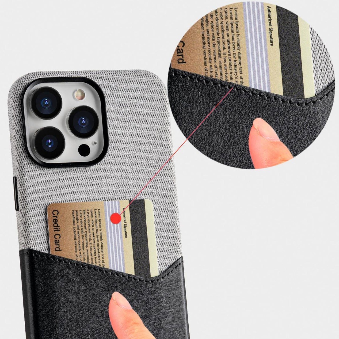 Sleek Dual Tone Card Holder Case - iPhone