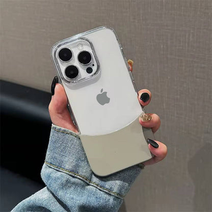 Crystal Splicing Contrast Transparent Case - iPhone