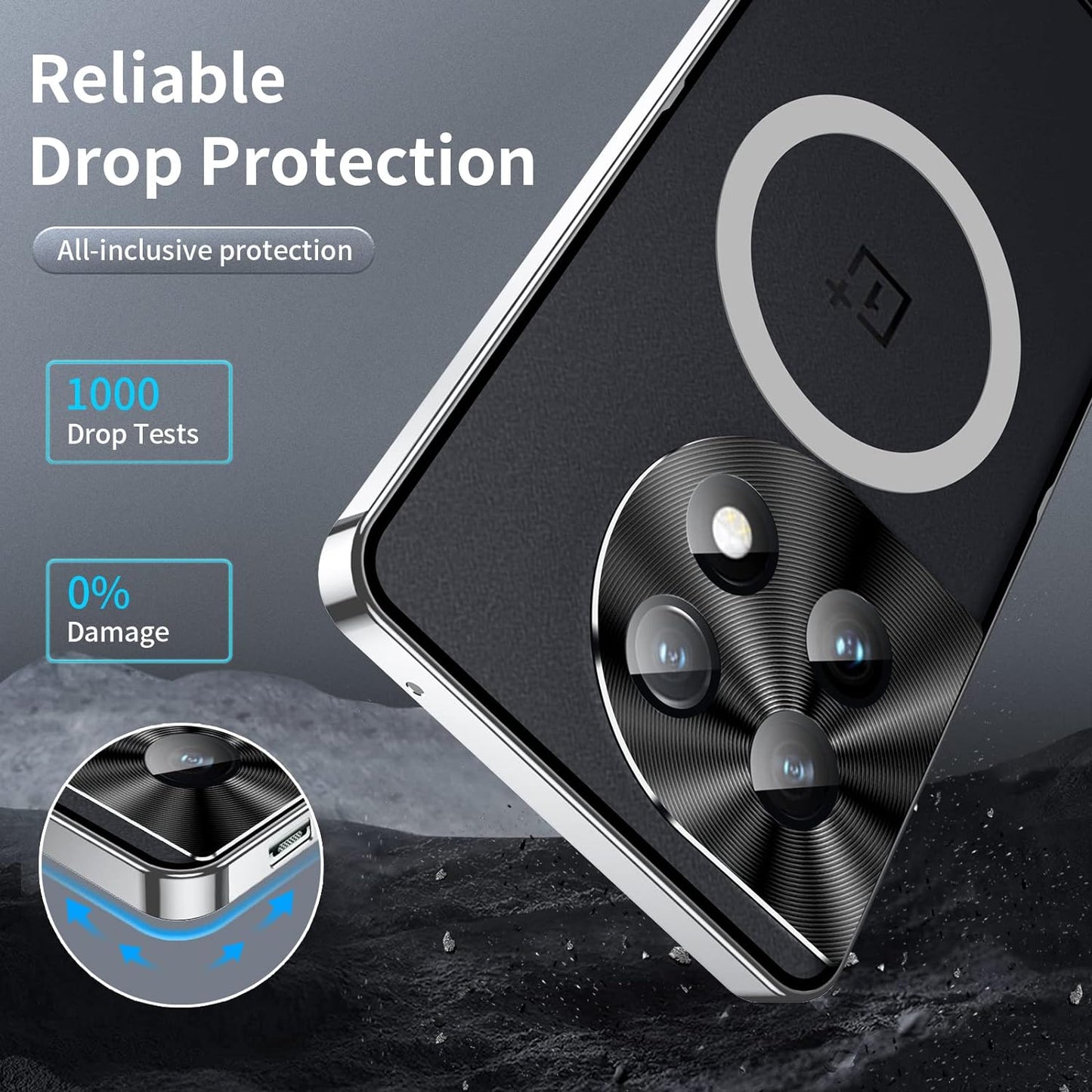 Luxe Guard Ultra Thin Metal Frame Case - OnePlus