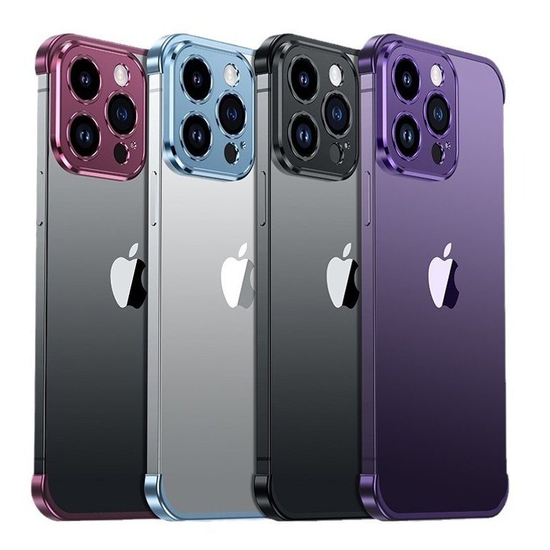 Metallic Rim Shockproof Frame Case - iPhone