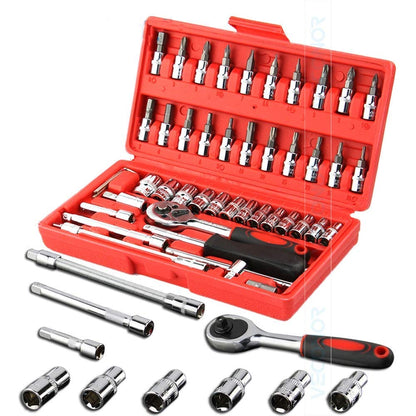 Combination Socket Ratchet Wrench Set For Car, Bike, Cycle Repairing