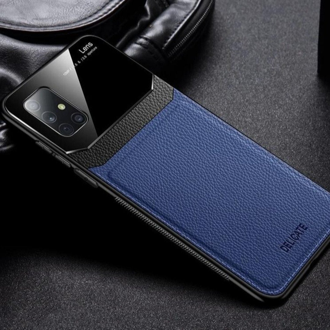 Sleek Slim Leather Glass Case - Samsung