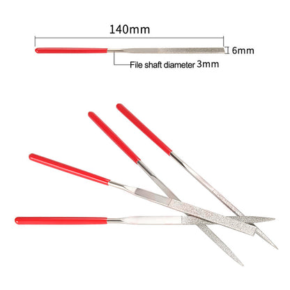 5Pcs Needle File Kit, Fine Diamond Needle File Set