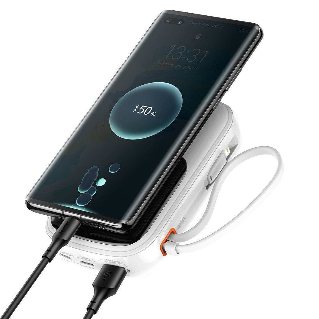 Qpow™ 10000mAh Power Bank with Type-C Cable