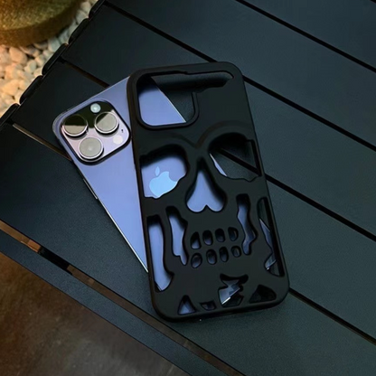 iPhone 15 Series Hollow Skull Design Case