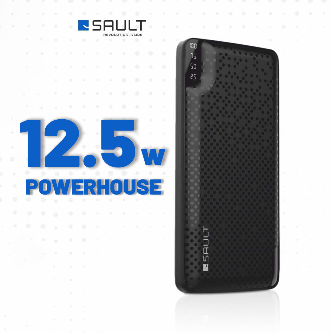 Sault Powerslime - Powerbank 10000 Mah 12.5W Black