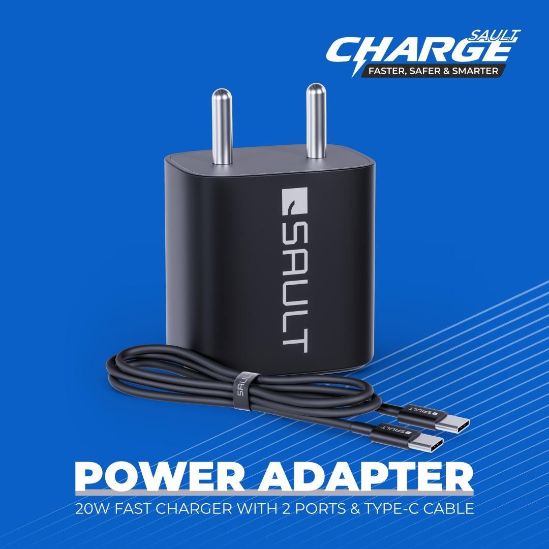 Sault Powercharge  – Adaptor 20W Dual Port With Cable