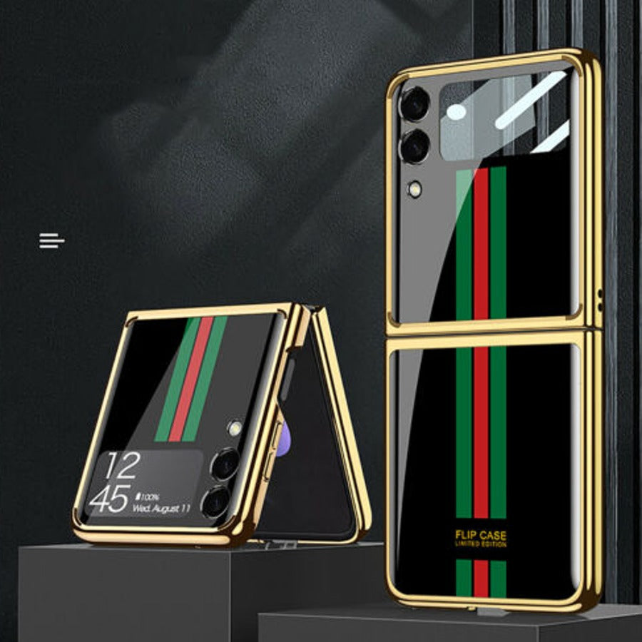 Galaxy Z Fold3 Premium Striped Glass Case