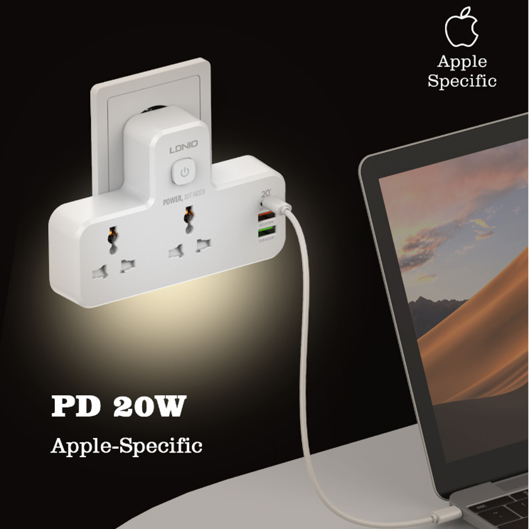 LDNIO - Universal Power Socket With Night Lamp