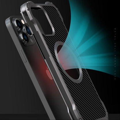 iPhone 14 Pro R-Just Aluminium Carbon Fiber Case