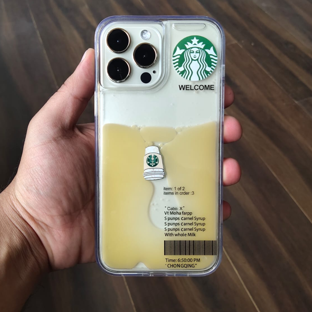 Coffee Edition Floating Gel Liquid Case - iPhone