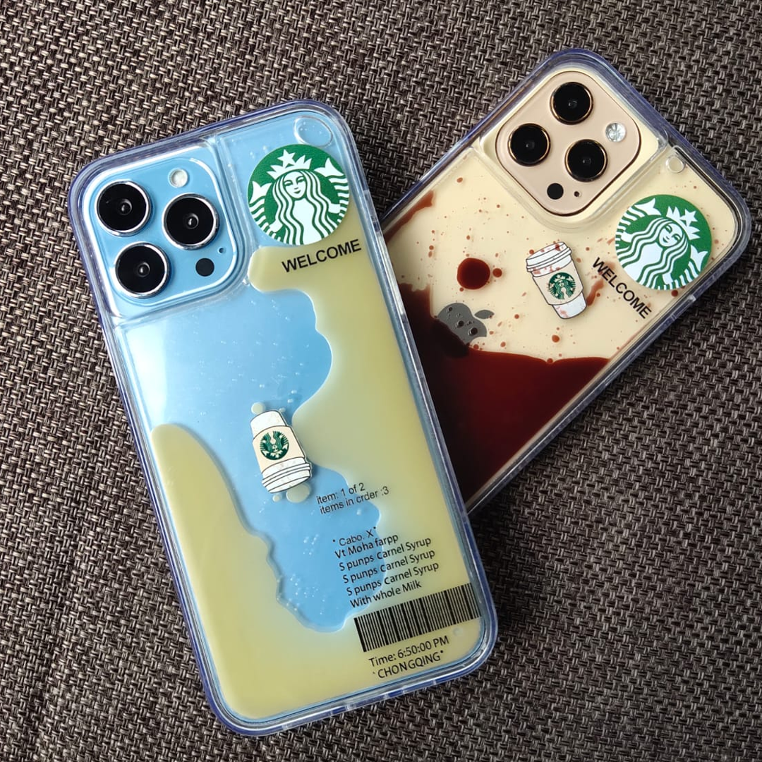 Coffee Edition Floating Gel Liquid Case - iPhone