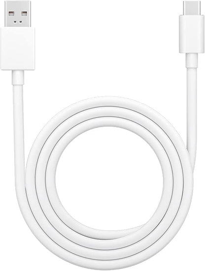 CellWave Usb To Type C Quick Charger Fast Charging Cable For Smartphone -Free 1 Meter, Sturdy Type C Cable With 4.1A Fast Charging & 480Mbps Data Transmission(White)