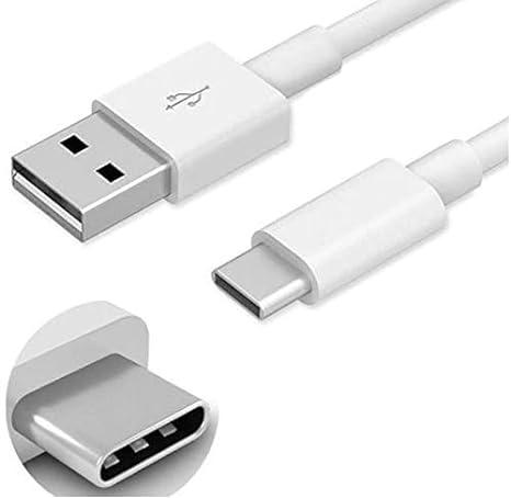 Ouxa Usb To Type C Quick Charger Fast Charging Cable For Smartphone -Free 1 Meter, Sturdy Type C Cable With 4.1A Fast Charging & 480Mbps Data Transmission(White)