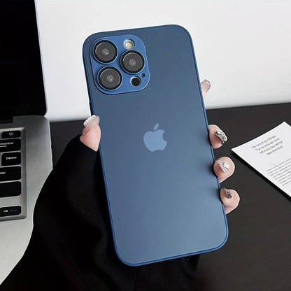 Matte Glass Camera Lens Shell Case - iPhone