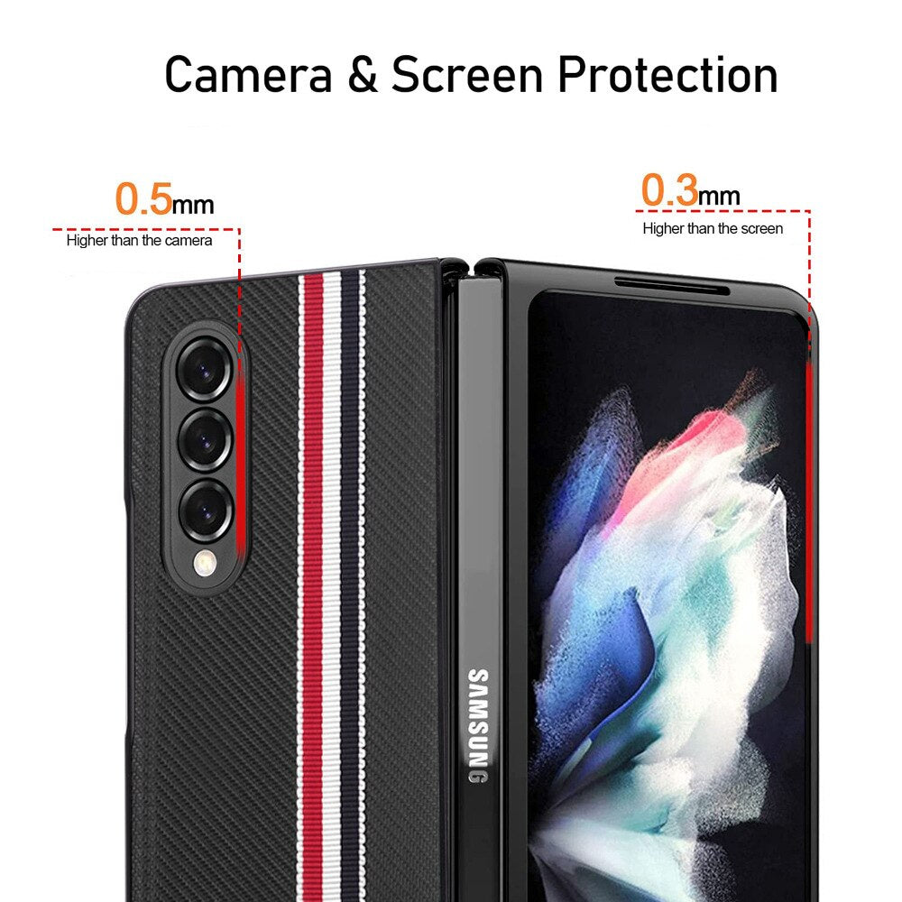 Galaxy Z Fold4 Luxury Leather Splice Case